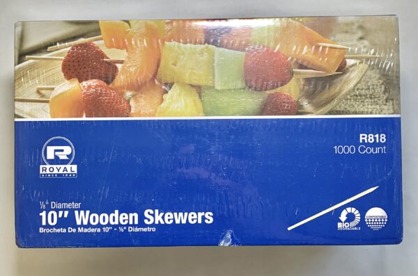 10" Wooden Skewers 1/8 Diameter