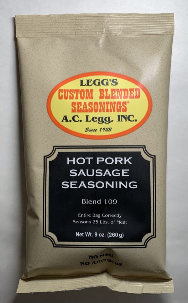 A.C. Leggs Hot Pork Sausage Seasoning Blend 109