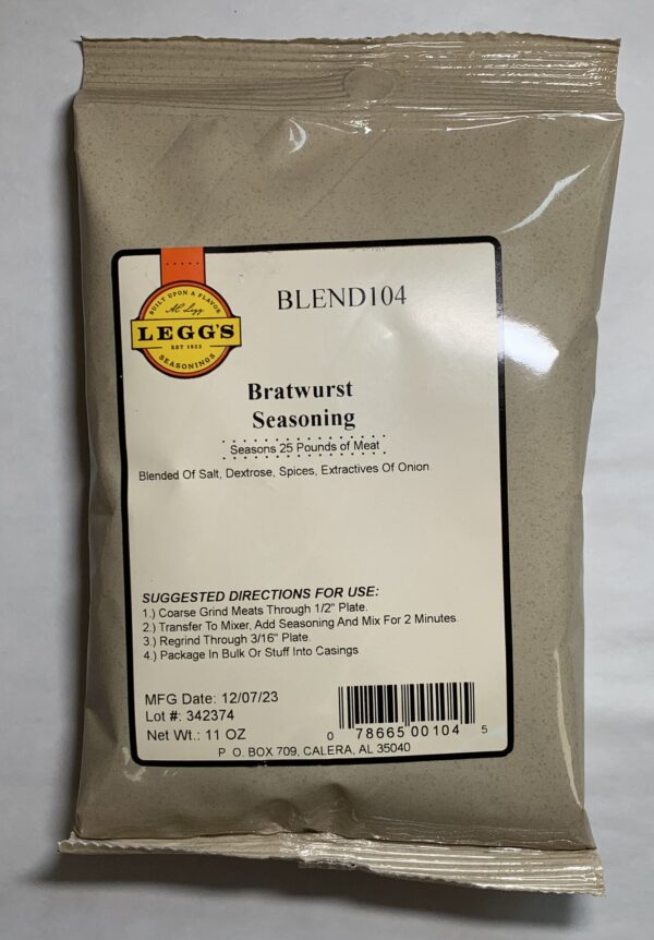 A.C. Leggs Bratwurst Seasoning