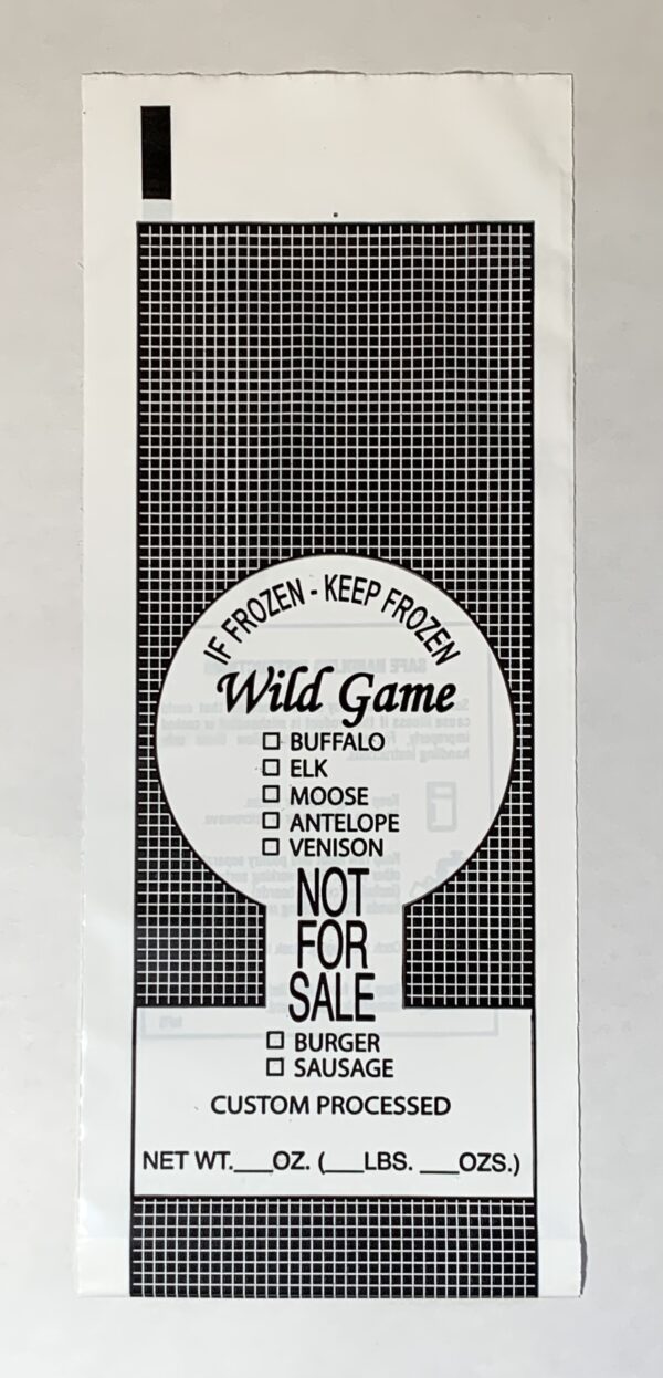 Wild Game Bag Box 1 LB (1000 Bags)